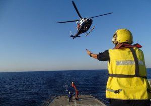 Αερομεταφορά ασθενούς από κρουαζιερόπλοιο με ελικόπτερο