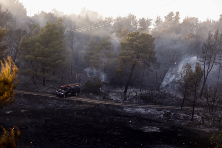 Φωτιές στην Αττική: Σε ύφεση τα μέτωπα σε Σαλαμίνα και Μέγαρα - Γίνονται έρευνες για εμπρησμούς (εικόνες, βίντεο)