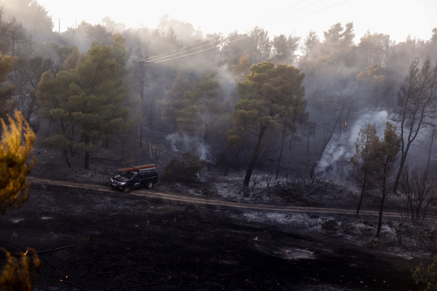 Φωτιές στην Αττική: Σε ύφεση τα μέτωπα σε Σαλαμίνα και Μέγαρα - Γίνονται έρευνες για εμπρησμούς (εικόνες, βίντεο)