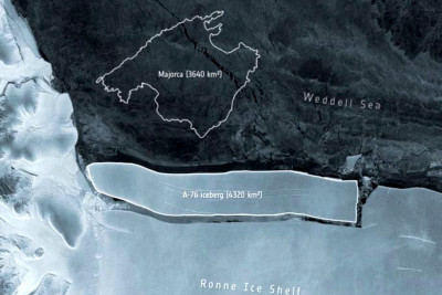 Ανταρκτική: Αποκολλήθηκε από παγετώνα το μεγαλύτερο παγόβουνο του κόσμου (εικόνες)