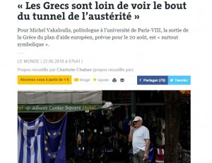 Le Monde: Χάρη στο κουράγιο των Ελλήνων και του Τσίπρα η Ελλάδα επέζησε