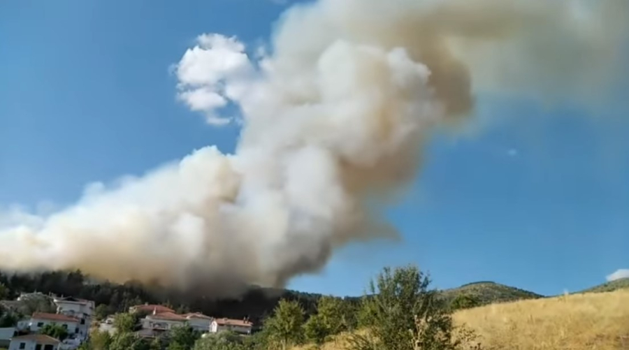 Μεγάλη φωτιά στη Δεσκάτη Γρεβενών, απειλούνται σπίτια