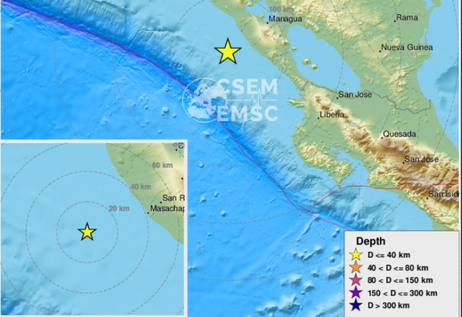 Νικαράγουα: Σεισμός 6,9 Ρίχτερ στα ανοιχτά της χώρας