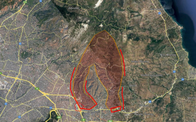 Φωτιά τώρα: Πού μαίνεται, ο χάρτης με τα ενεργά μέτωπα σε Γέρακα, Παλλήνη, Ανθούσα, Διώνη