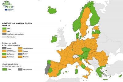 Κορονοϊός: Ξανά «πράσινη» η Ελλάδα στους χάρτες του ECDC