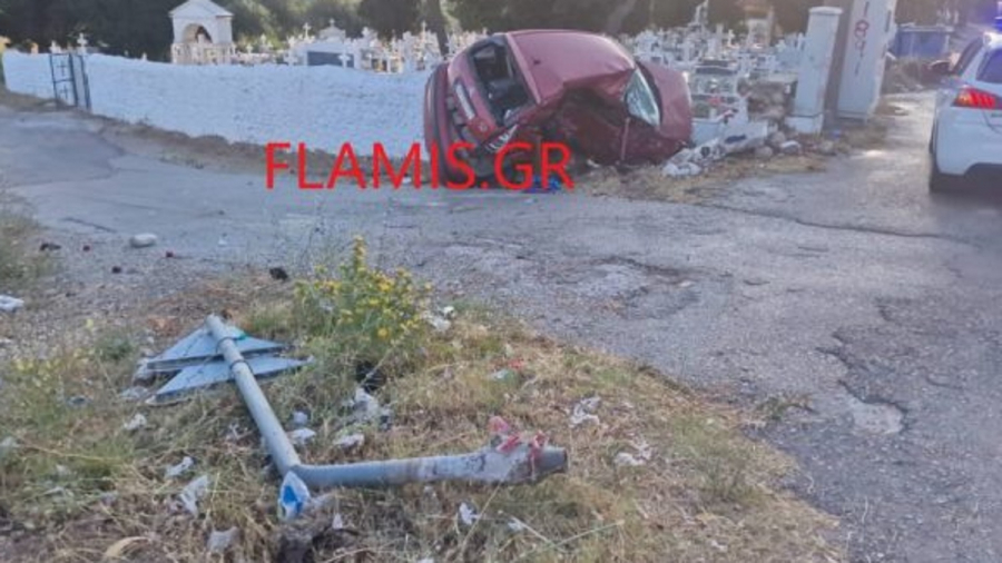 Σοκ με τροχαίο δυστύχημα στην Πάτρα: 25χρονος καρφώθηκε σε μάντρα νεκροταφείου (εικόνες)