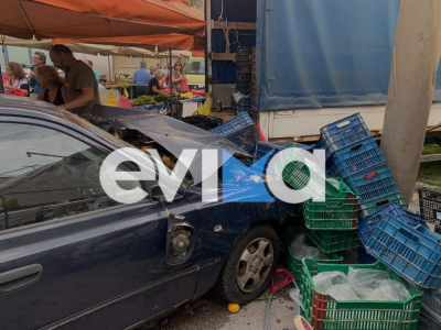 Εύβοια: ΙΧ μπούκαρε σε λαϊκή αγορά, μικρό παιδί ανάμεσα στους ανθρώπους που παρασύρθηκαν