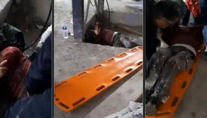 Ναύπλιο: Συγκλονιστικό βίντεο από την διάσωσή ενός εργάτη που έπεσε από ξενοδοχείο
