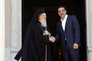 Τσίπρας σε Βαρθολομαίο: Καλωσορίζουμε την επίλυση των εκκλησιαστικών διαφορών Ελλάδας- ΠΓΔΜ