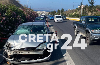 Κρήτη: Τροχαίο με καραμπόλα τριών οχημάτων, δυο τραυματίες