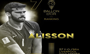 Χρυσή Μπάλα 2019: Κορυφαίος τερματοφύλακας ο Άλισον Μπέκερ (vids)