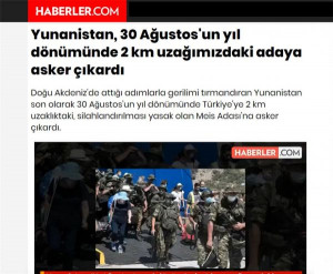 Τουρκικά ΜΜΕ: Στρατό στο Καστελόριζο αποβίβασε η Ελλάδα (pic)