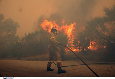Φωτιά στα Μέγαρα: Καίγονται σπίτια, εκκενώθηκαν οικισμοί, «μάχη» με τις φλόγες για το Αλεποχώρι (εικόνες, βίντεο)