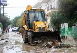 Η Μυτιλήνη «μετρά τις πληγές» της από τις πλημμύρες