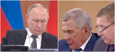 Eπική συνεδρίαση: Ο Πούτιν και οι μισοί αξιωματούχοι του κοιμούνται... όρθιοι (βίντεο)